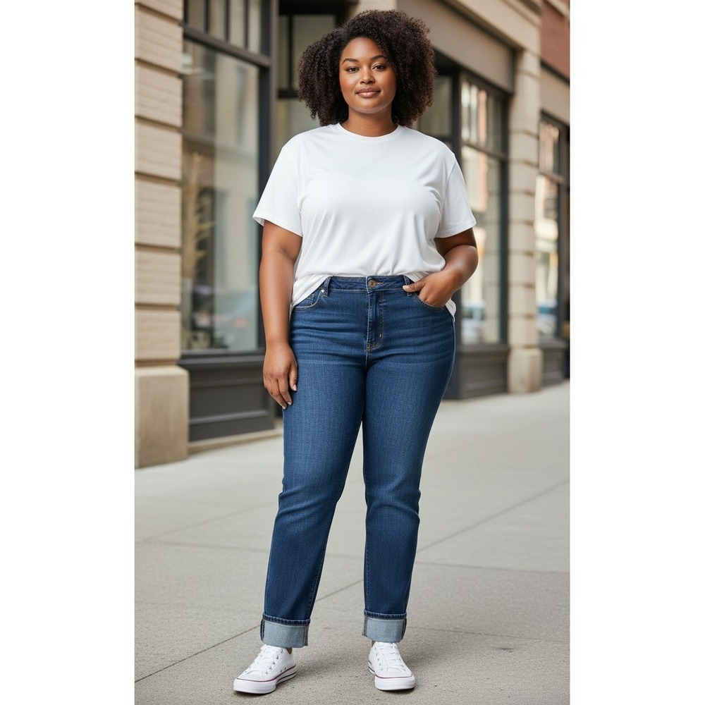 Kut from the Kloth Catherine Boyfriend Jeans Medium Wash Size 16